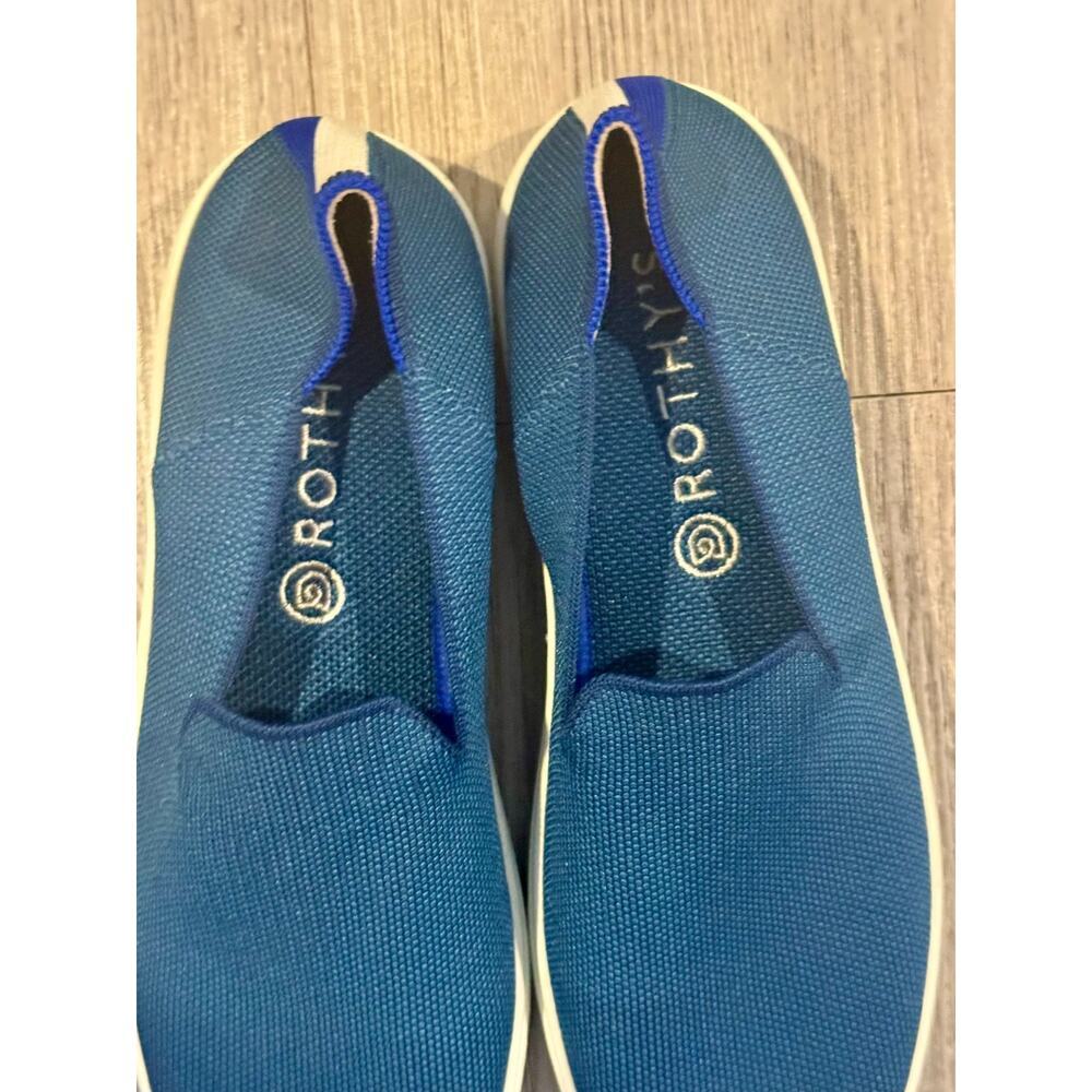 Rothys Womens Blue The City Slip On Sneaker Comfort Sustainable Loafer Sz 9 - Picture 5 of 6